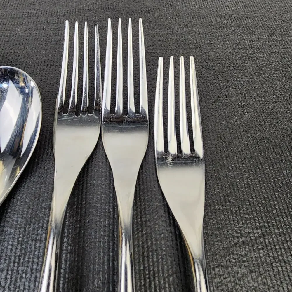 Lot 8 Nambe Aidan 18/10 Stainless Steel Flatware Replacements Tbl Tsp Forks Kniv